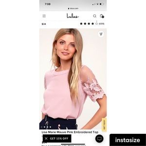 Lulus pink blouse